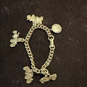 Gold Charm Bracelet with Vintage Car Charms